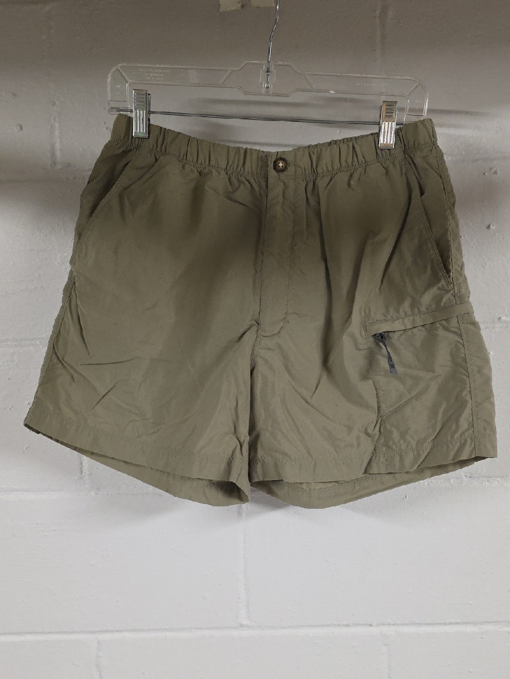 The North Face Olive Green Women's Nylon Shorts with Red Drawcord